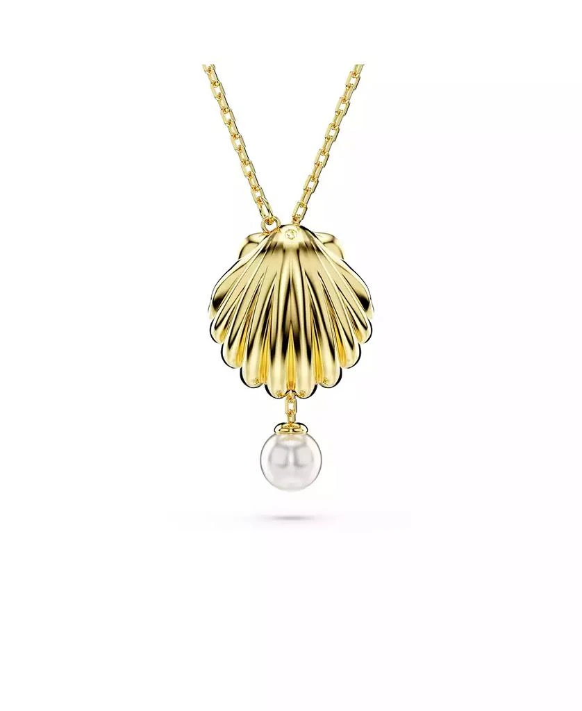 Swarovski Crystal Swarovski Imitation Pearl, Shell, White, Gold-Tone Idyllia Y Pendant Necklace 5