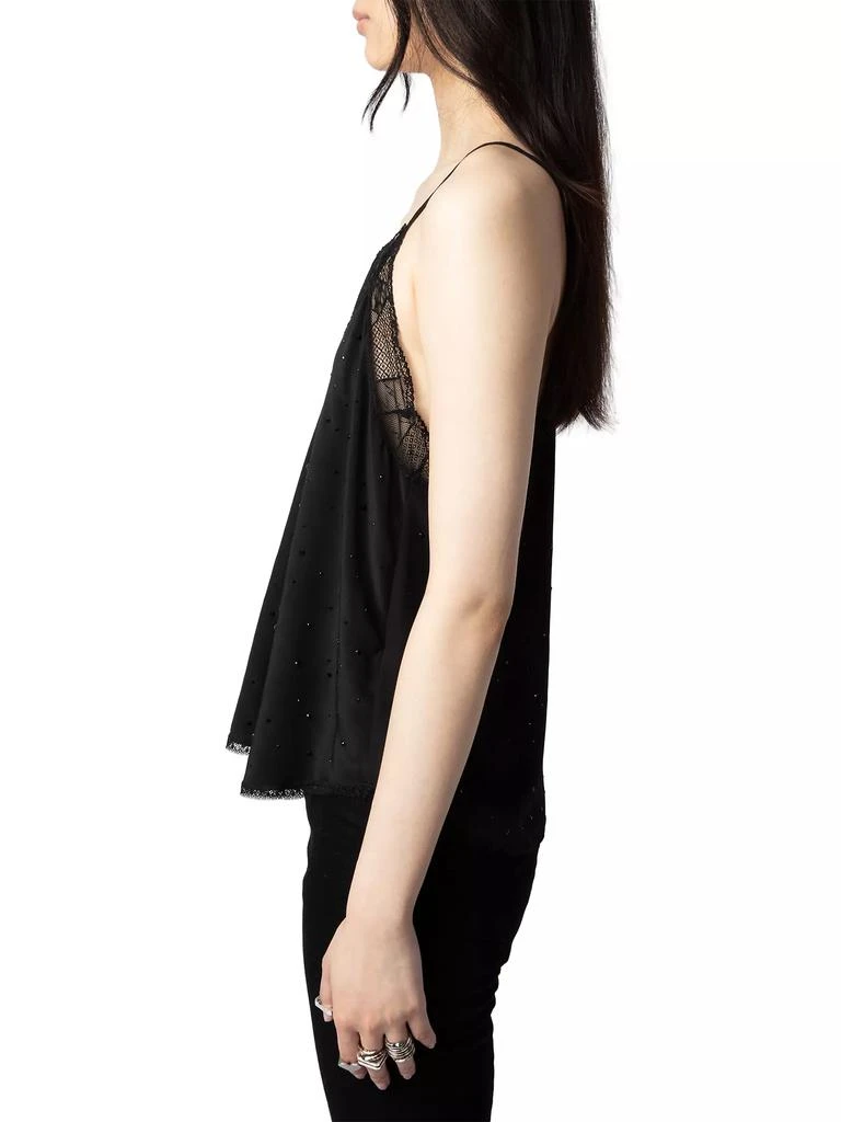ZADIG & VOLTAIRE Christy Crystal & Silk Camisole 5
