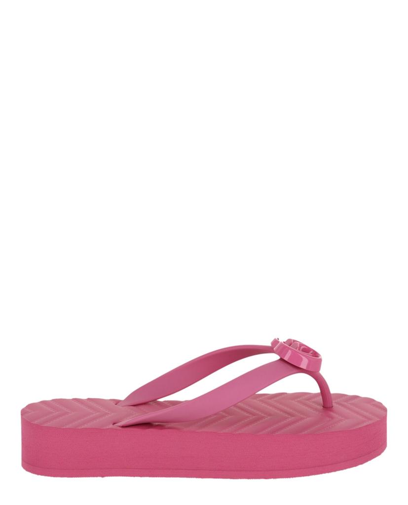 Gucci Chevron Logo Thong Sandals