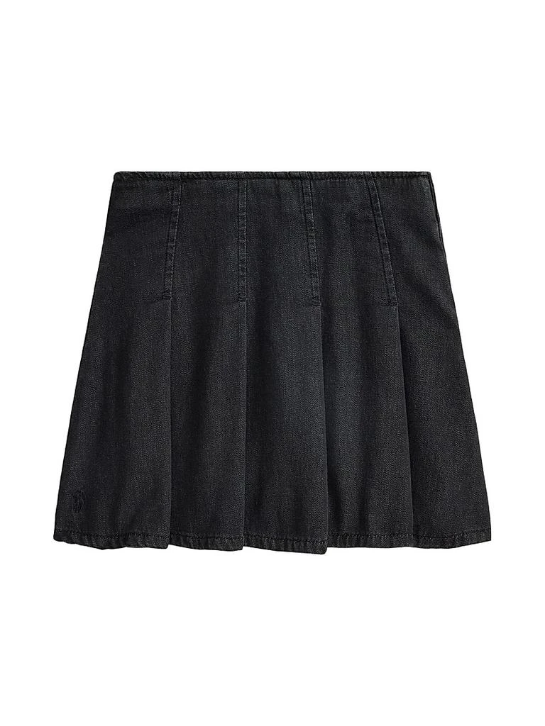 Ralph Lauren Little Girl
s
Girl
s Rigid Denim Pleated Skirt