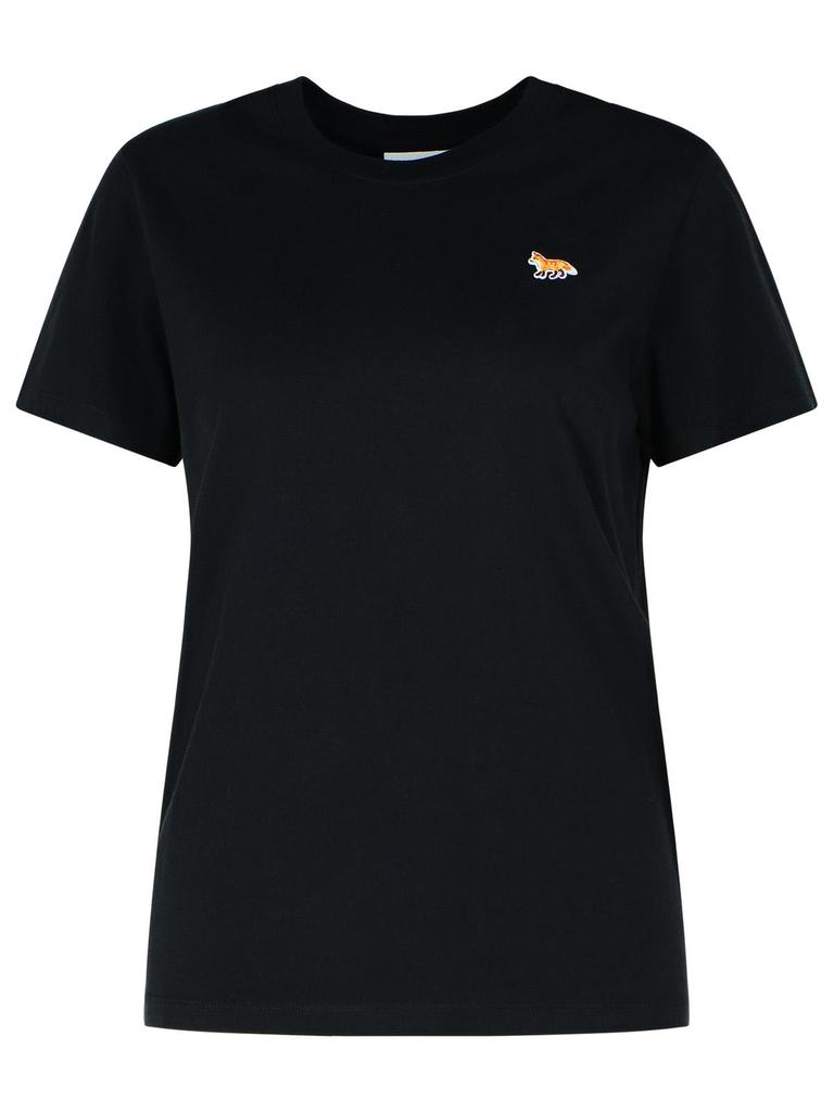 Maison Kitsune baby Fox Black Cotton T-shirt - T-Shirts