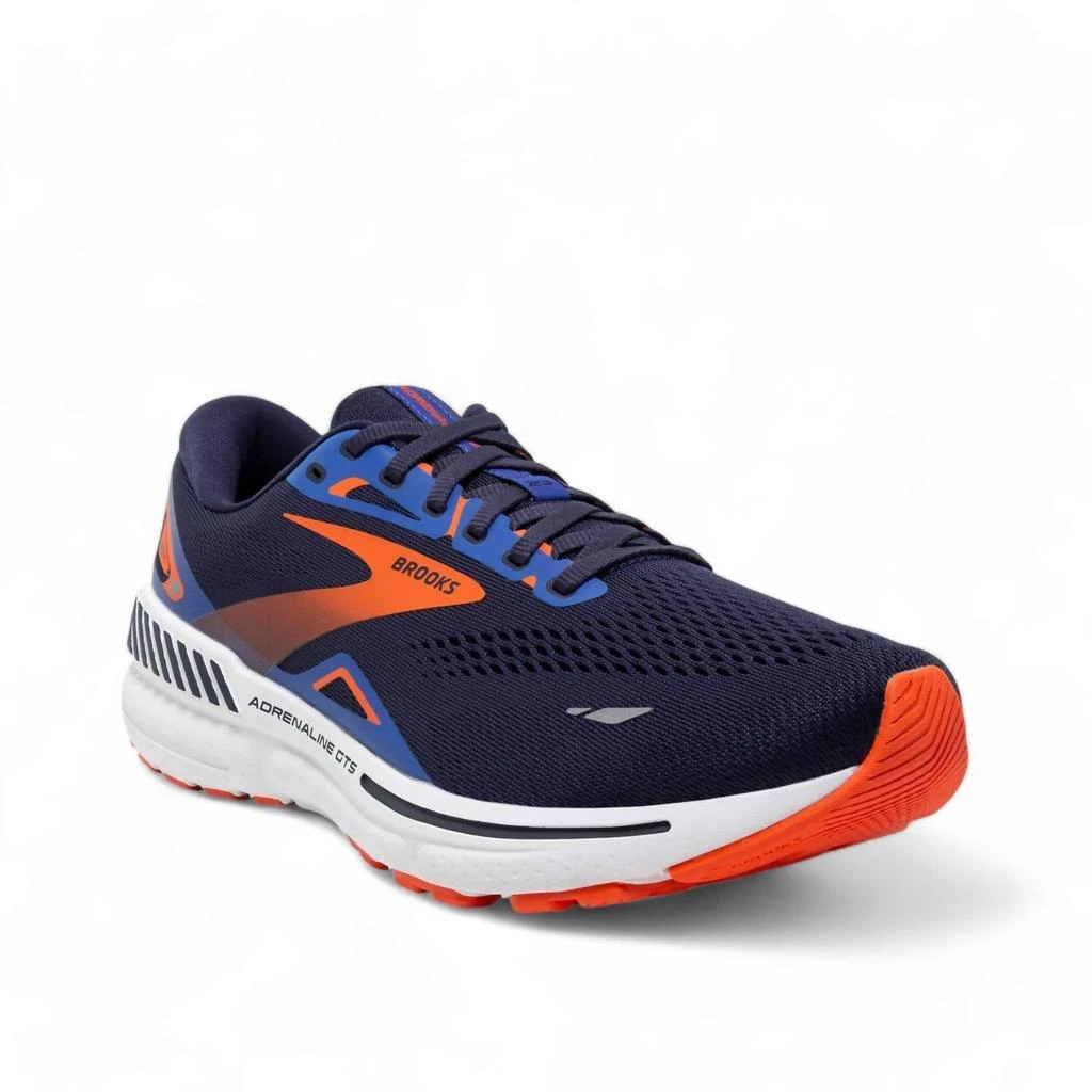 BROOKS Men's Adrenaline Gts 23 Running Shoes In Navy/orange 2