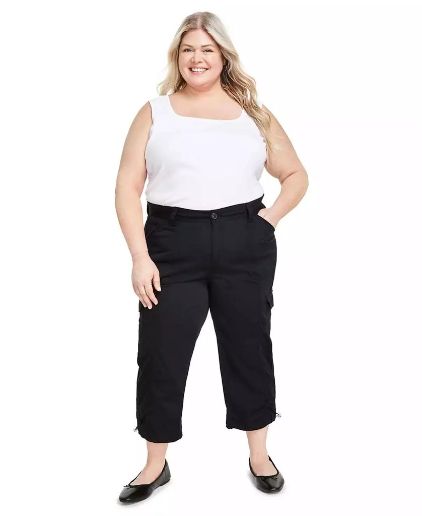 Style & Co Plus Size Cargo Capri Pants, Exclusively at Macy's 1