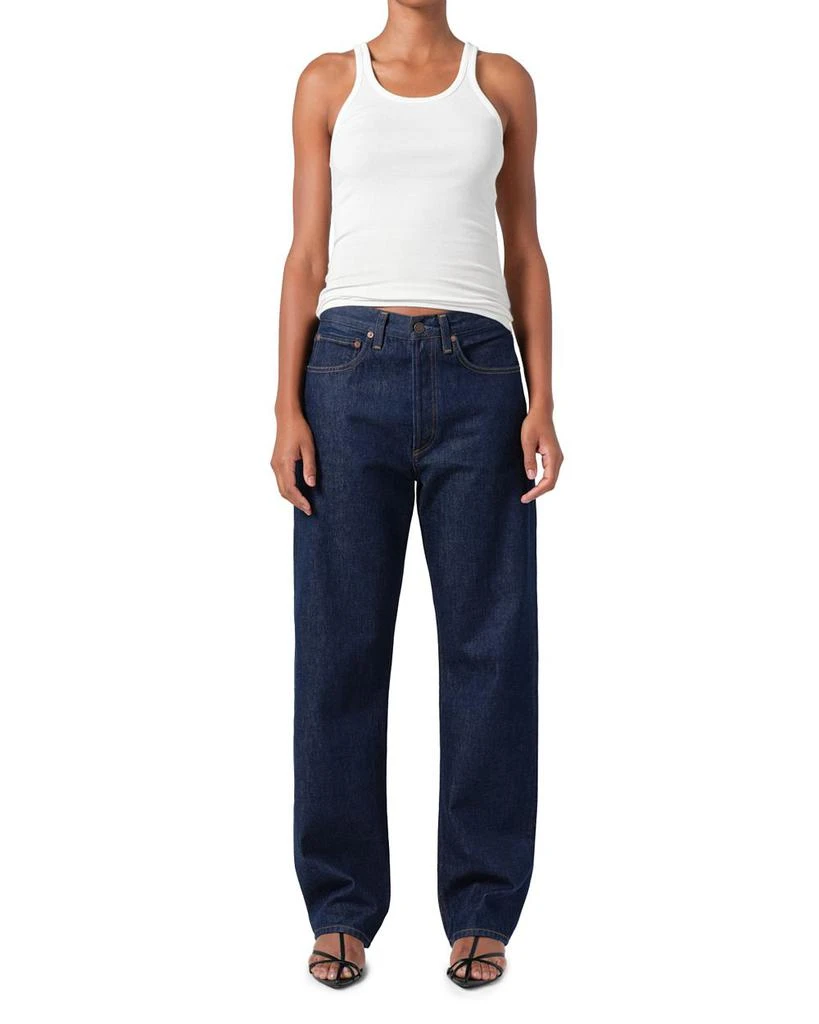 AGOLDE Kelly High Rise Straight Leg Jeans in Rinse 2
