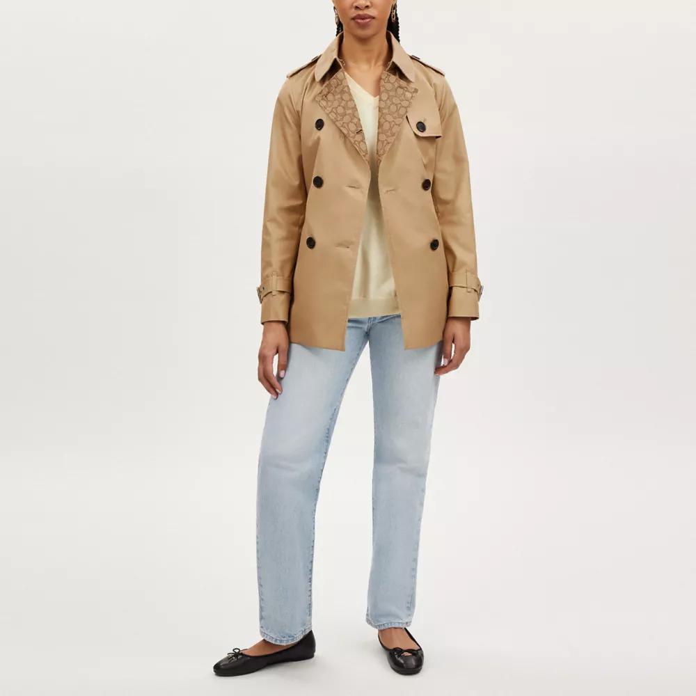 Signature Lapel Short Trench – On Sale Now with Up to 65