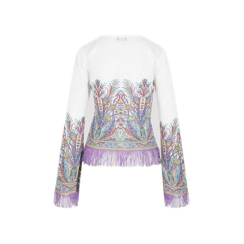 ETRO Etro Floral Intarsia-Knit V-Neck Jumper 2