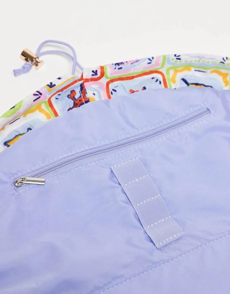 Flat Lay Company The Flat Lay Co. x ASOS Exclusive Drawstring Makeup Bag in Summer Tiles 3