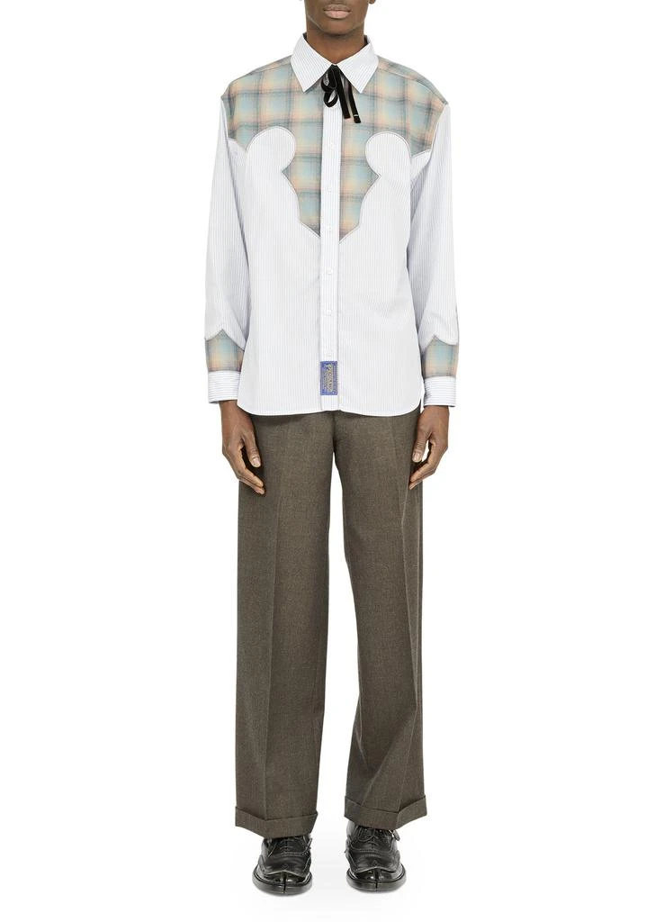 MAISON MARGIELA Pendleton yoke pinstripe shirt 2