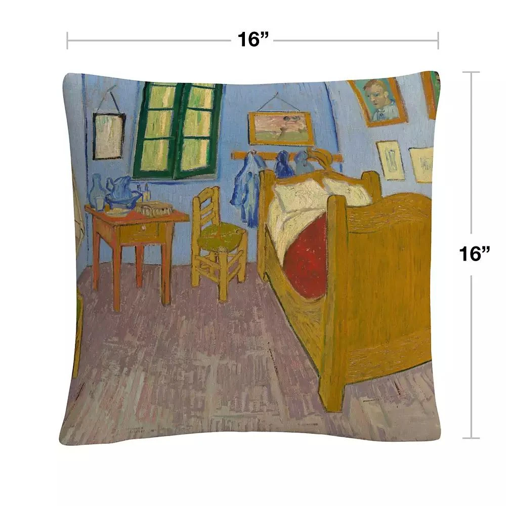 Baldwin Vincent Van Gogh Bedroom At Arles Decorative Pillow, 16" x 16" 2