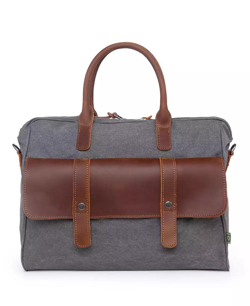 TSD BRAND Canvas Valley Hill Computer Brief Bag