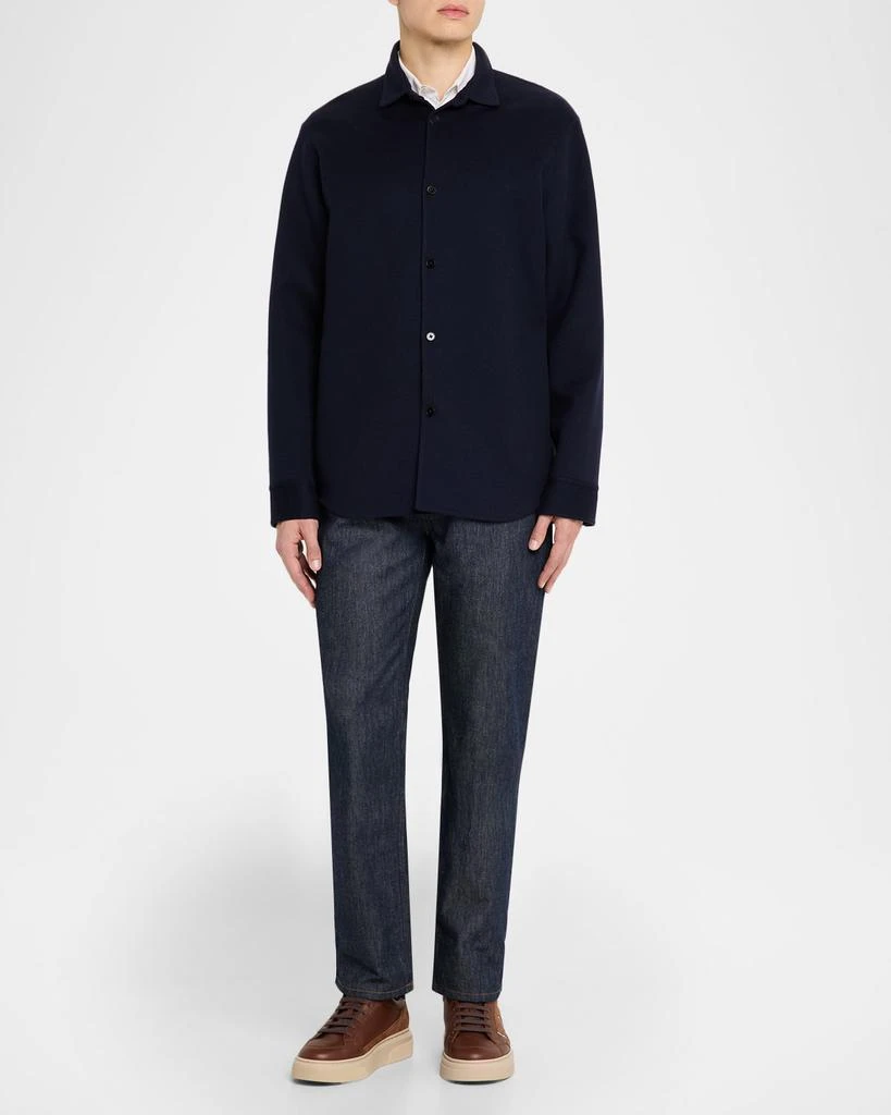 Salvatore Ferragamo Men
s Cassina Gancini Leather 
Suede Low-Top Sneakers 3