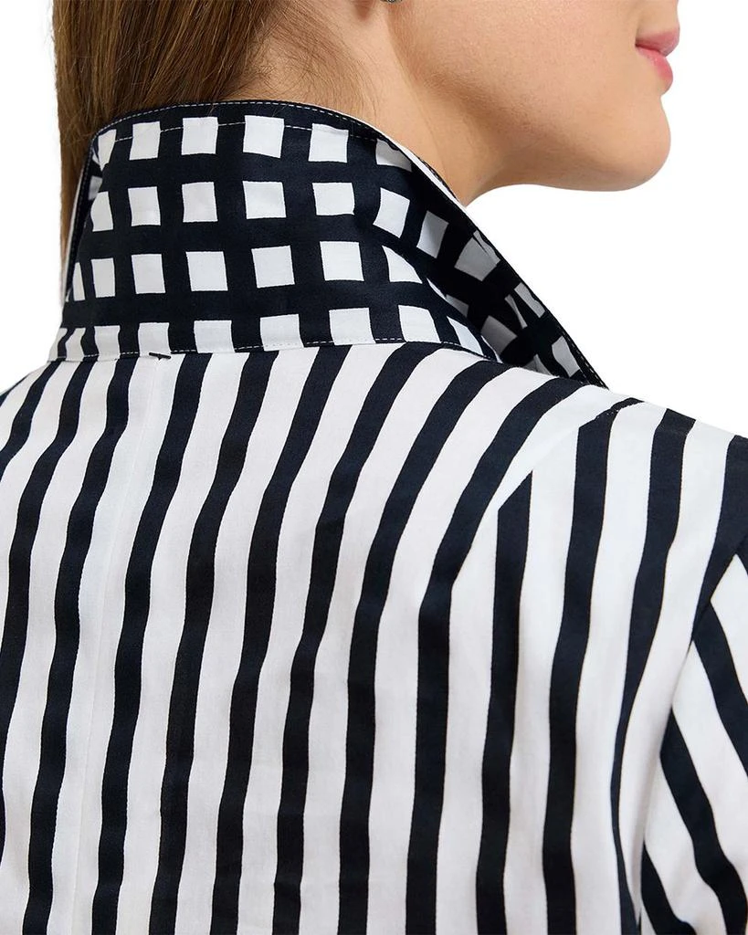 FOXCROFT Agnes Long Sleeve Striped Cotton Shirt 4