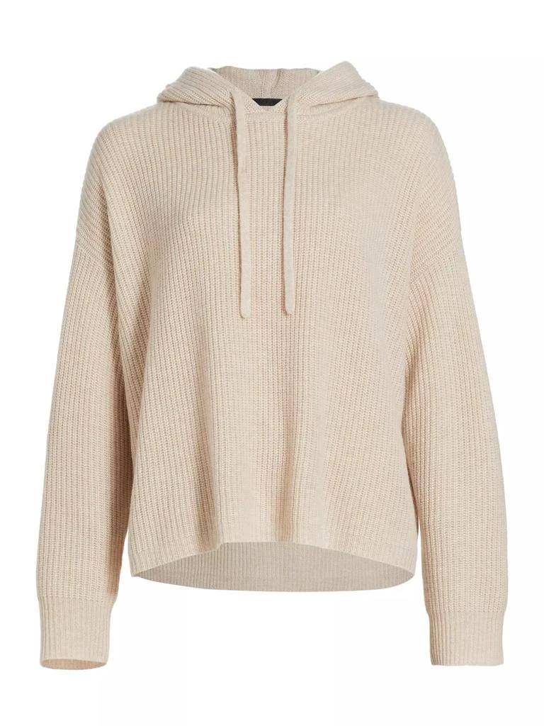 Jenni Kayne Ribbed Cashmere Fisherman Hoodie 1