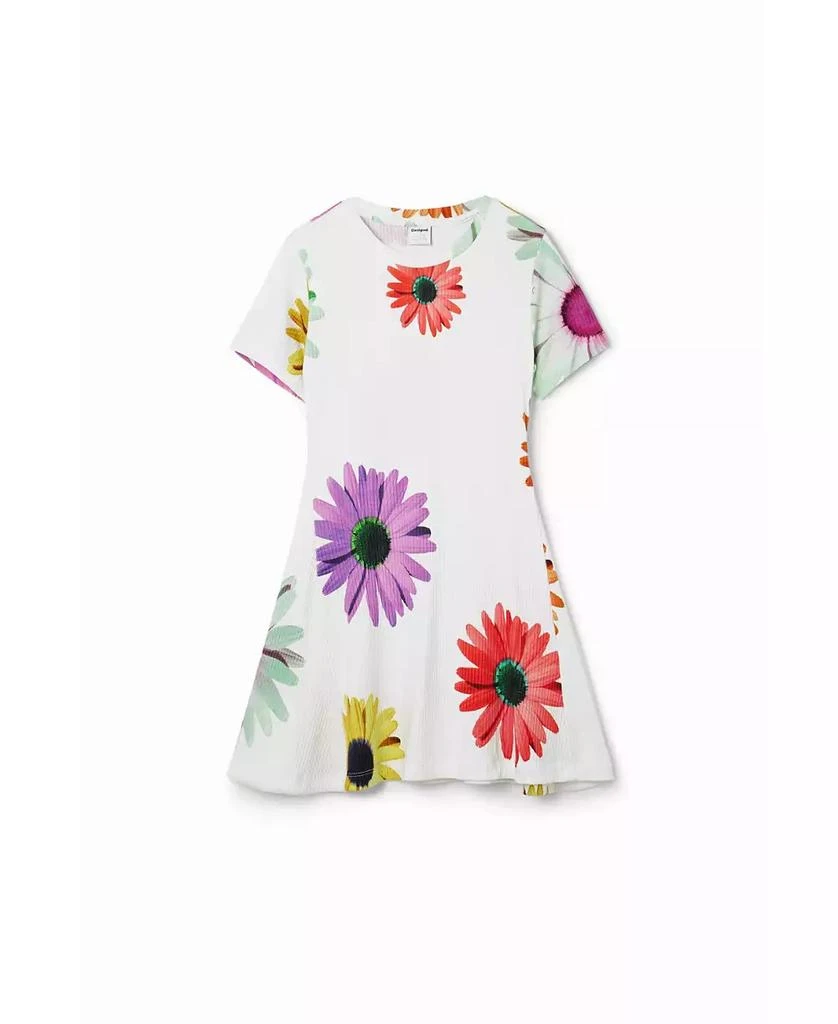 Desigual Girls Girls's Short ribbed daisy dress 2
