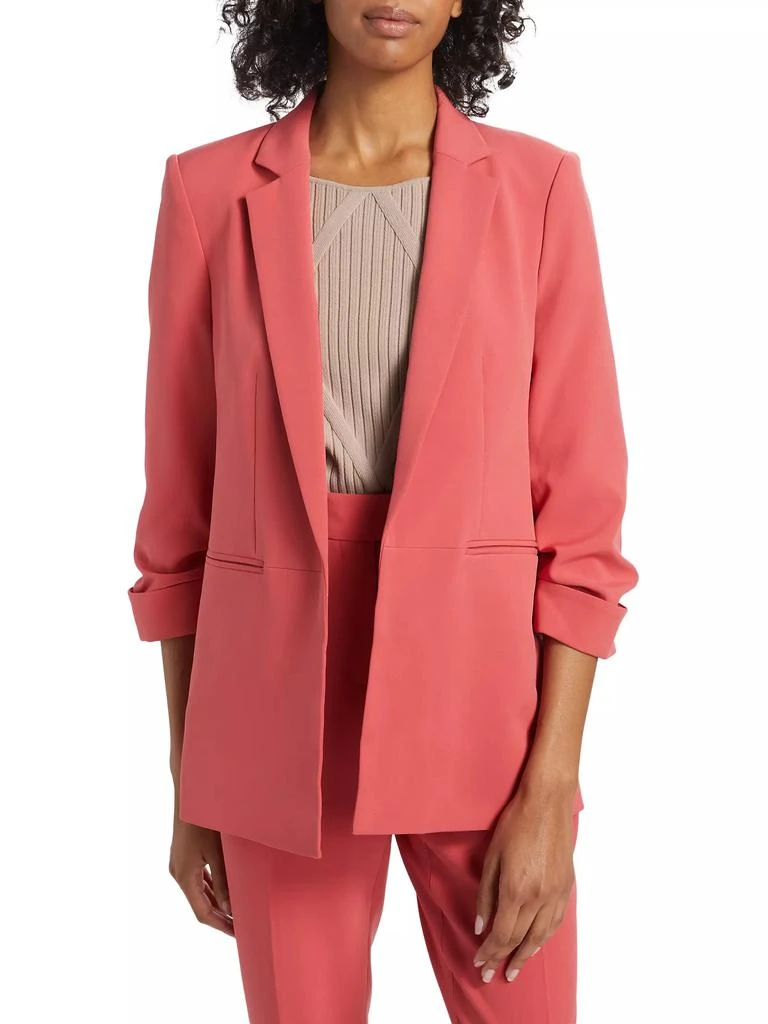 Tahari Stella Ruched Open-Front Blazer 3