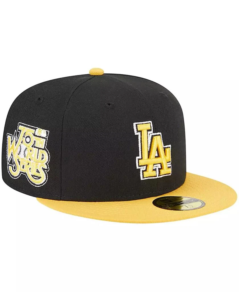 New Era Men's Black, Gold Los Angeles Dodgers 59FIFTY Fitted Hat 1