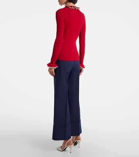 Valentino Ruffled virgin wool sweater 3