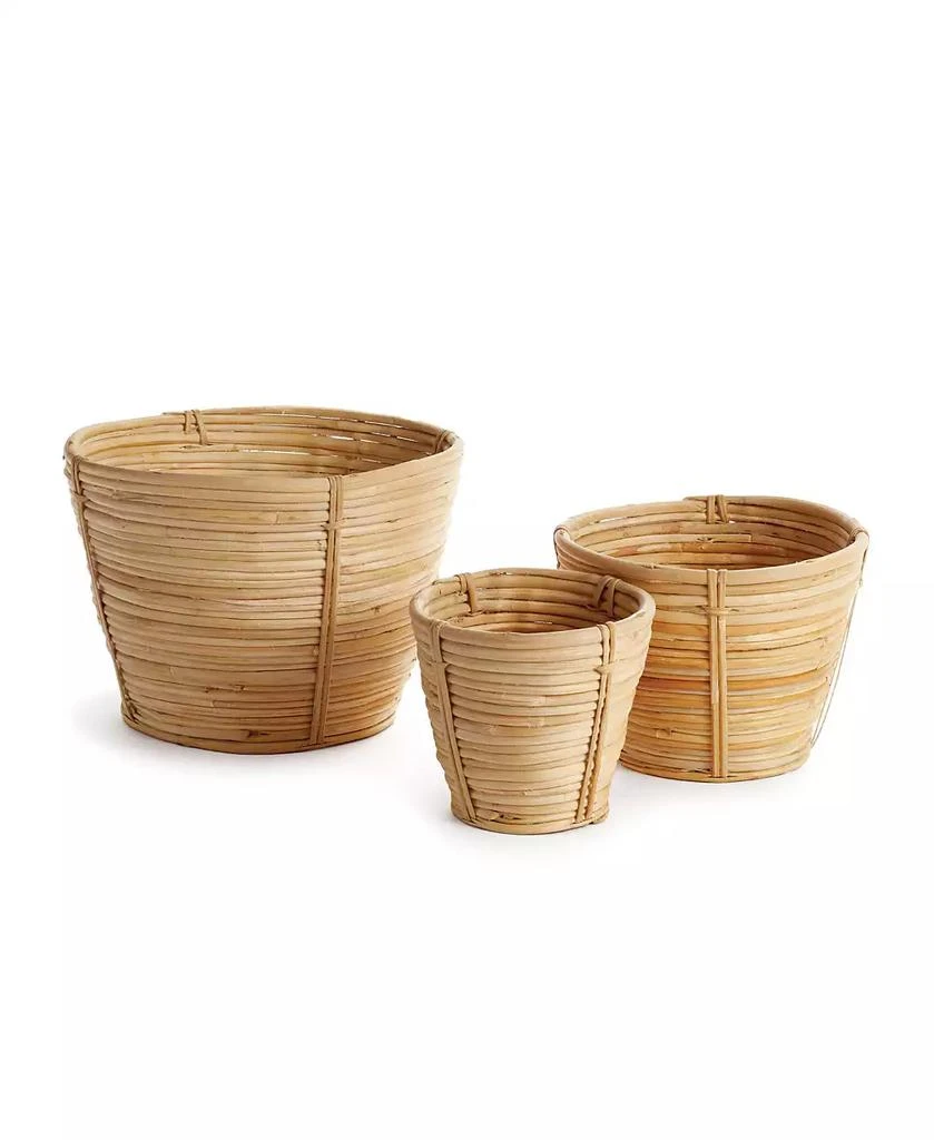 Napa Home
Garden Cane Rattan Mini Round Baskets, Set Of 3