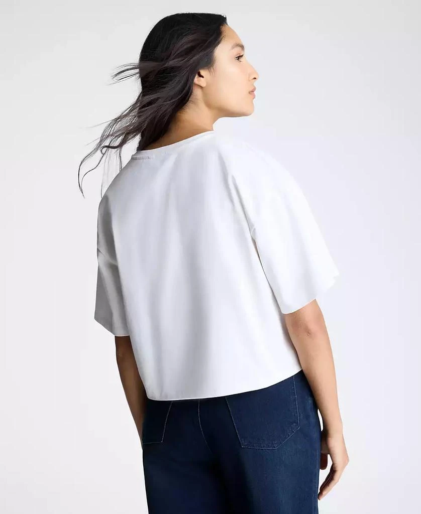 Kenneth Cole Women's Heavyweight Cotton Foil-Logo Tee 2