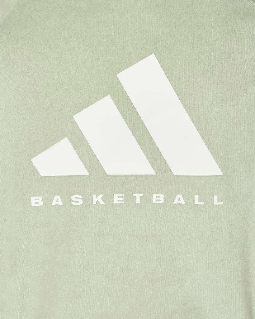 Adidas Basketball Velour Hooded Sweatshirt Green 6