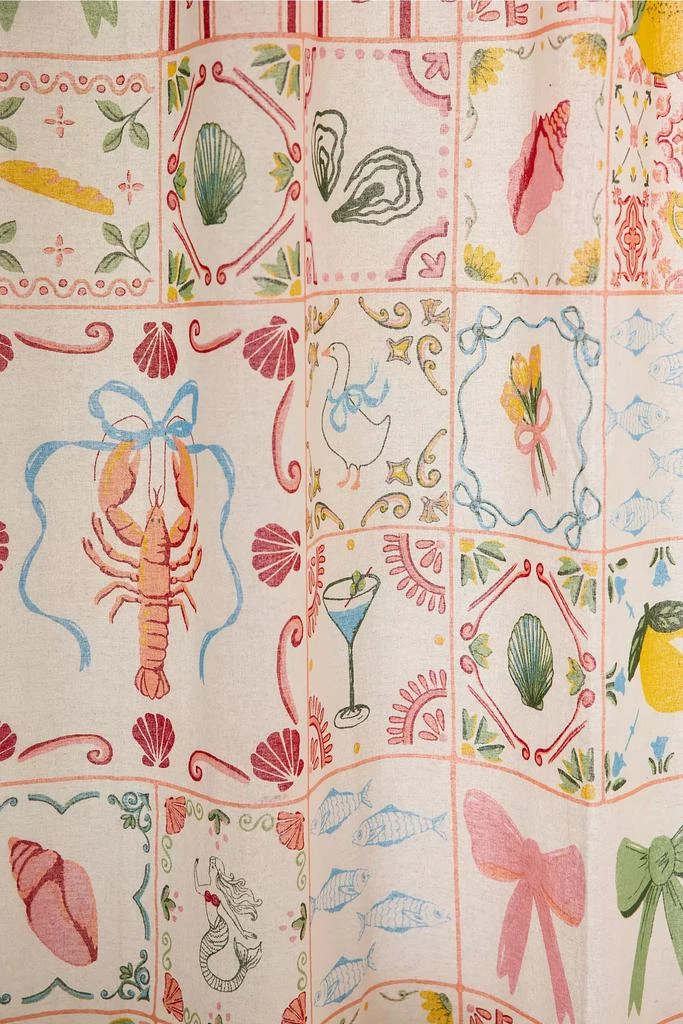Urban Outfitters Porto Tile Pattern Shower Curtain 2