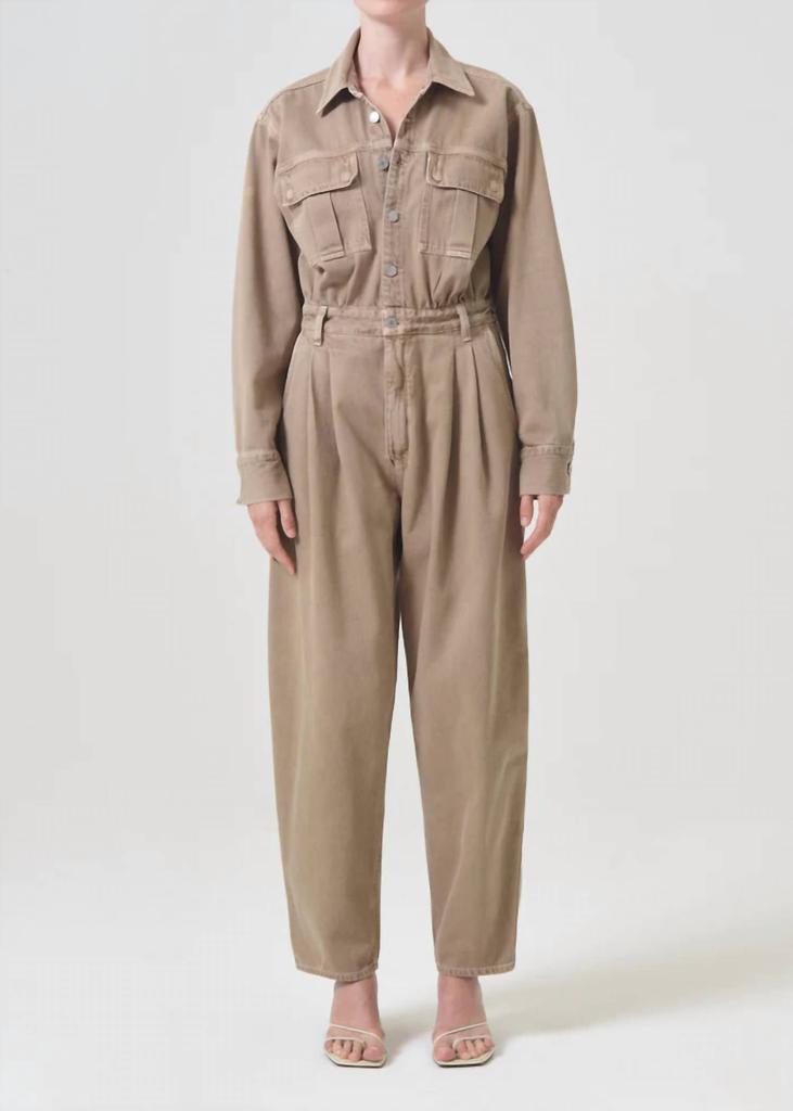 Agolde Silka Jumpsuit In Root Beer