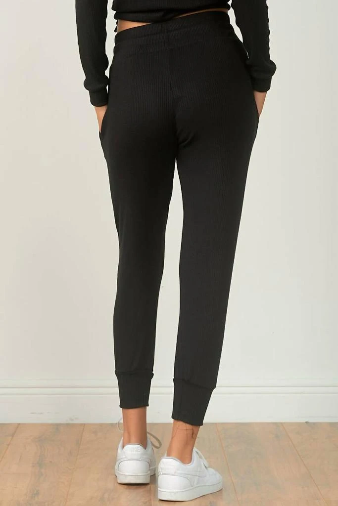 Elan Elastic Waist Jogger In Black 2