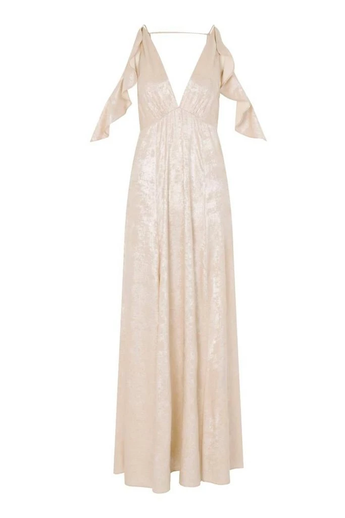 topshop wrap dress pink TOPSHOP Premium Raw Seam Detail Midi Slip Dress in Pink