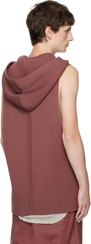 Rick Owens Pink Concordians Ribbed Hoodie 3