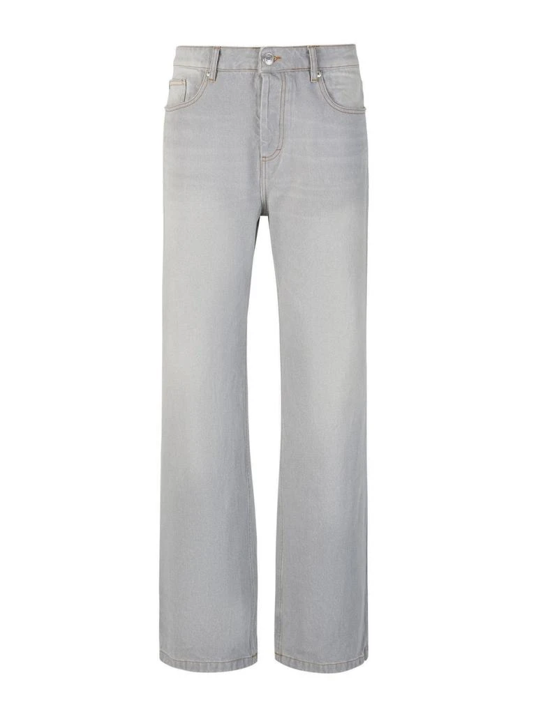 AMI AMI Paris Logo Patch Straight-Leg Jeans 1