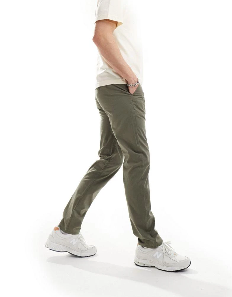 Farah Farah elm chino trouser in khaki green 5