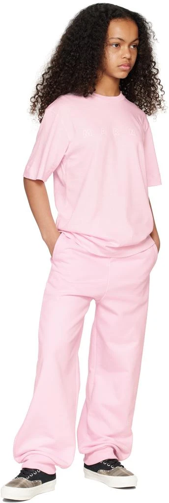 Marni Kids Pink Logo Sweatpants 4