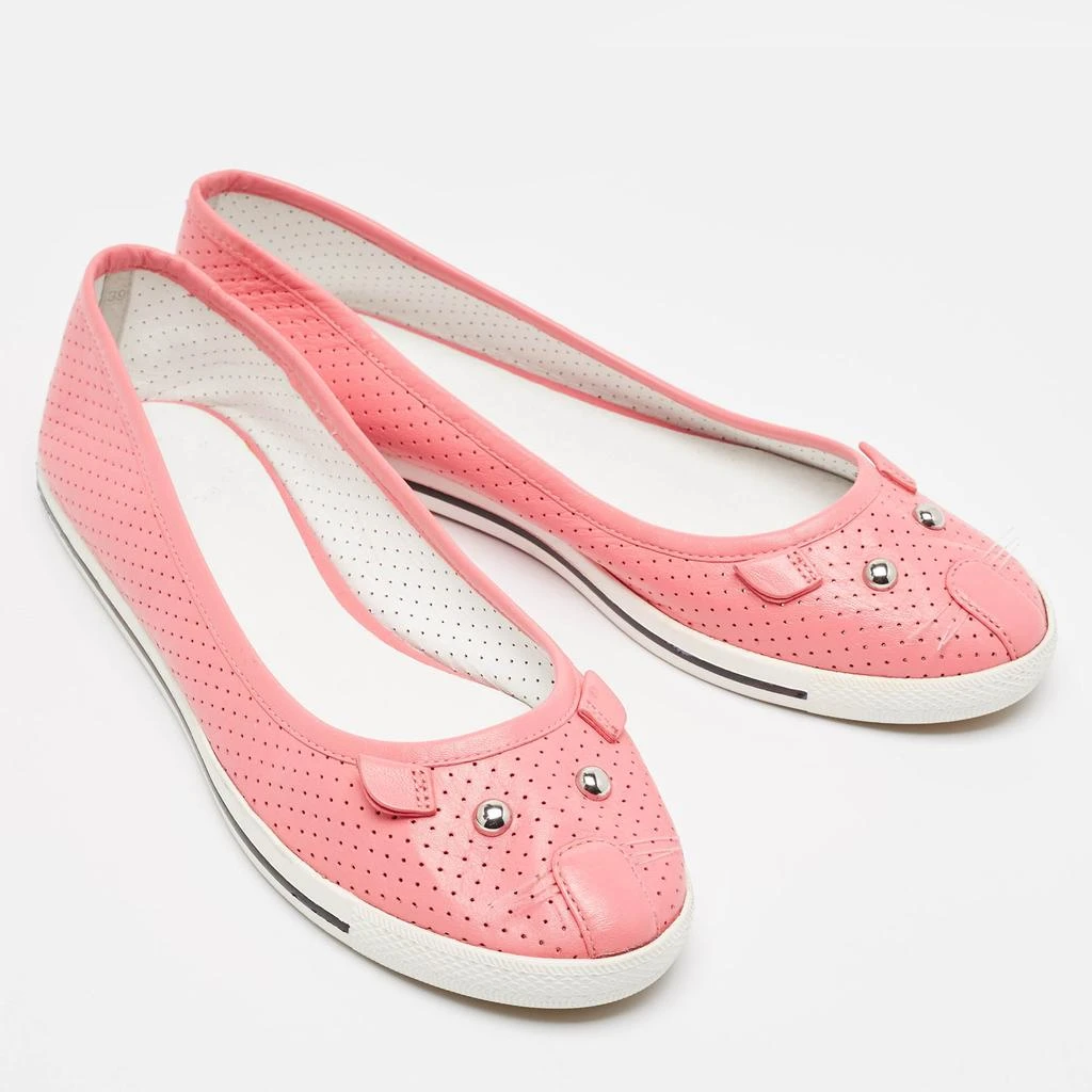 Marc Jacobs Marc by Marc Jacobs Pink Perforated Leather Mouse Flats Size 39 4