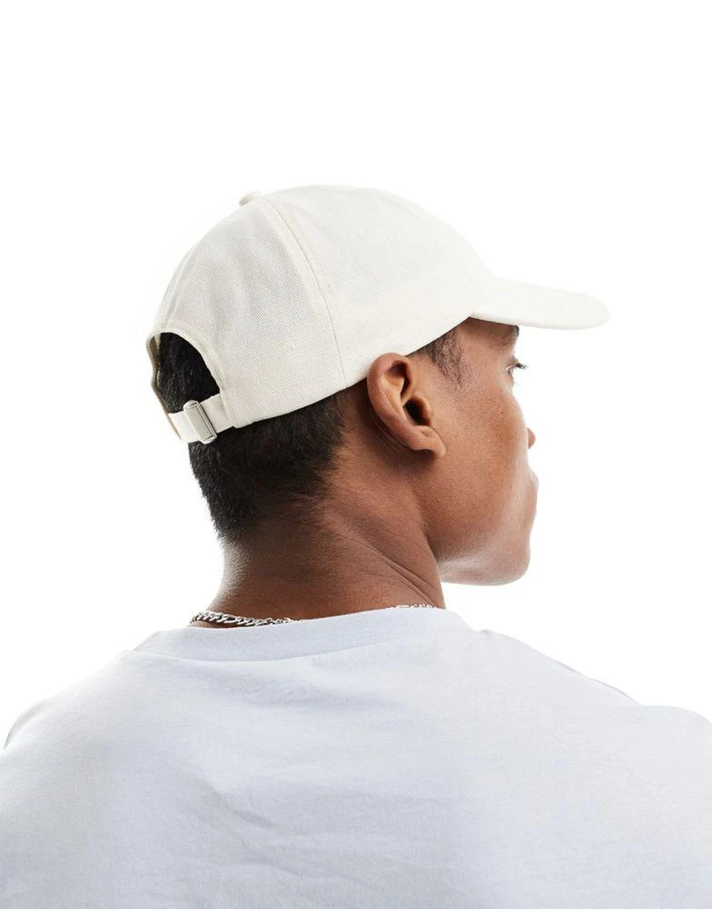 ASOS ASOS DESIGN soft baseball cap in ecru cotton 4