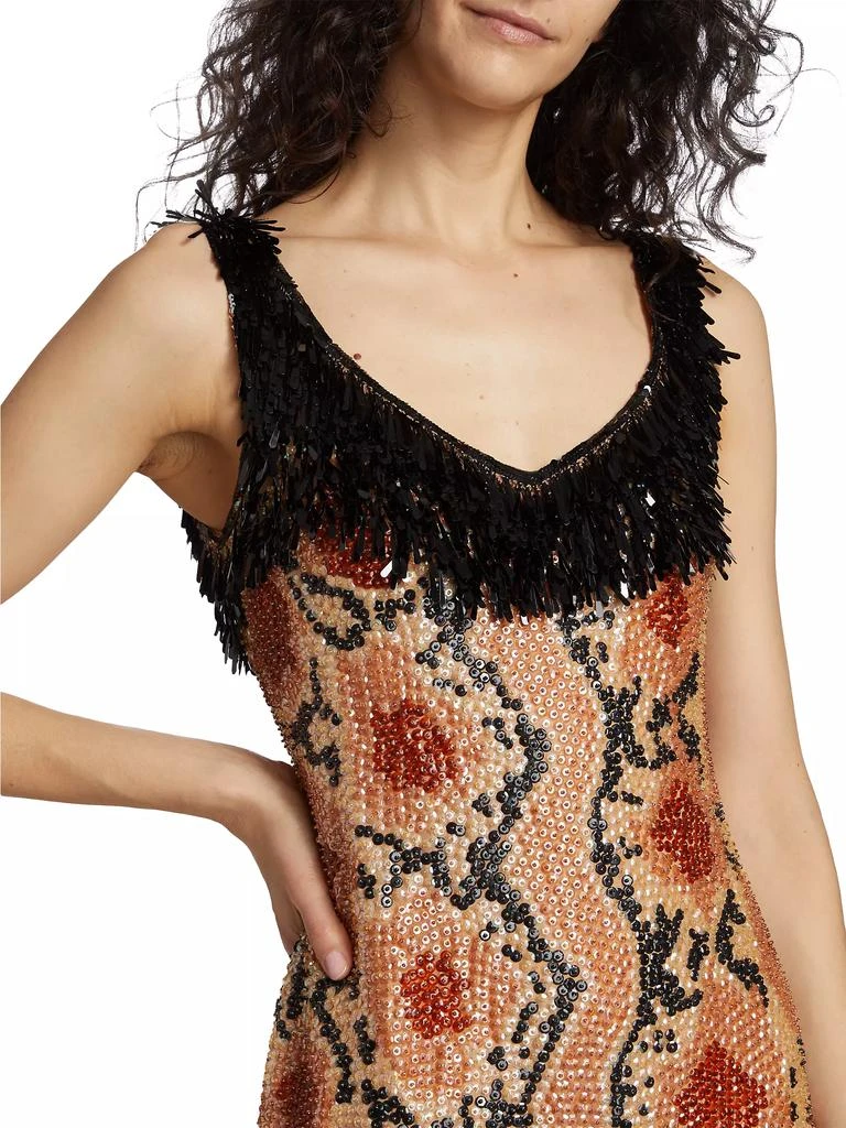 Dries Van Noten Damaras Beaded &amp; Sequin-Fringe Dress 6