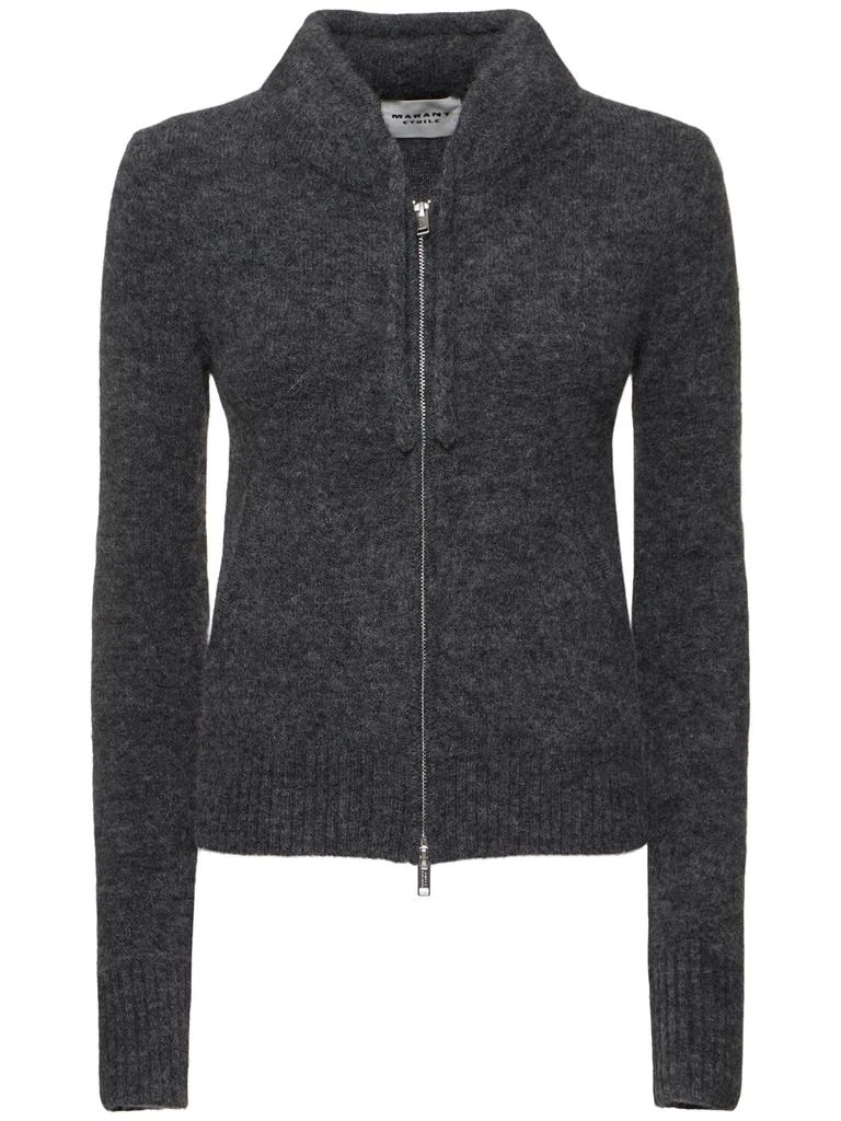 MARANT ETOILE Milly Zipped Alpaca Blend Knit Cardigan 1