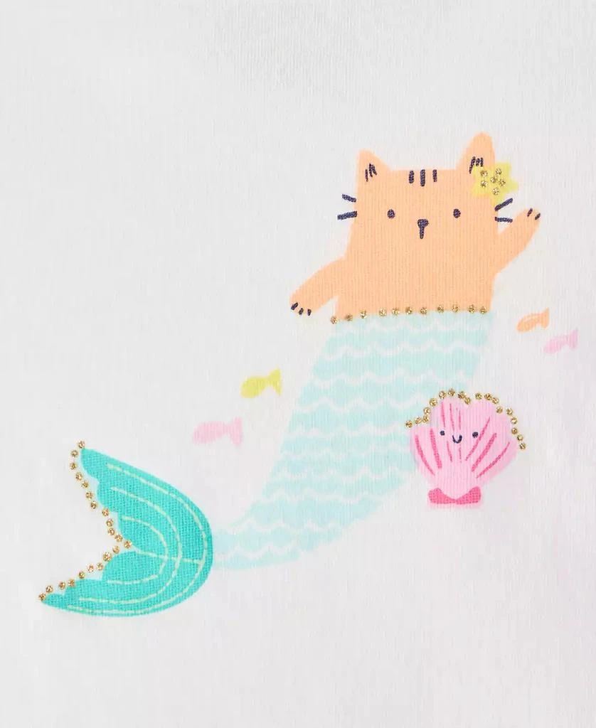 First Impressions Baby Girls Kitty Mermaid Graphic Flutter-Sleeve Top, Exclusively at Macy's 3