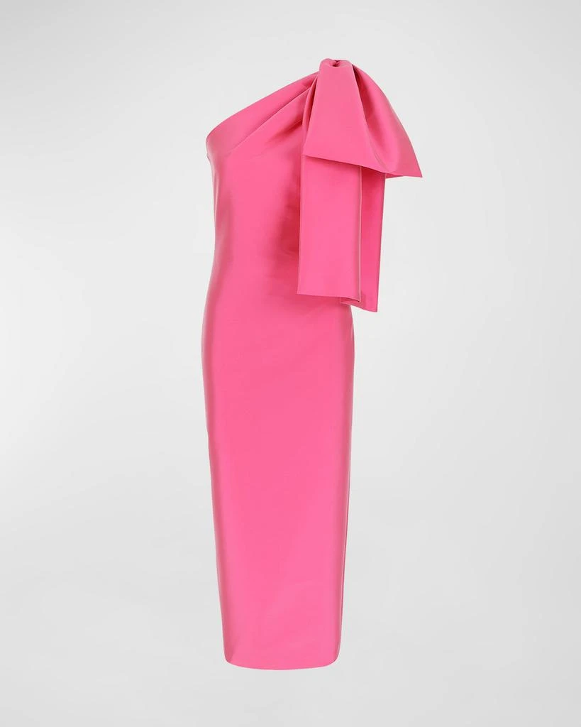 Bernadette Josselin One-Shoulder Midi Dress with Bow Detail 1