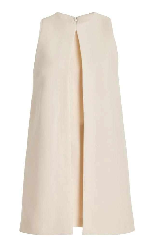 Brandon Maxwell Brandon Maxwell - The Cory Split-Front Crepe Mini Dress - Ivory - US 8 - Moda Operandi 1