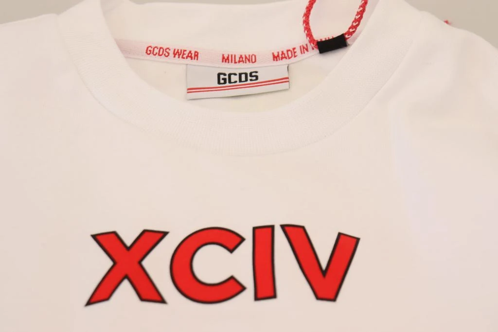 GCDS GCDS White Logo Print Cotton Short Sleeves T-shirt 6