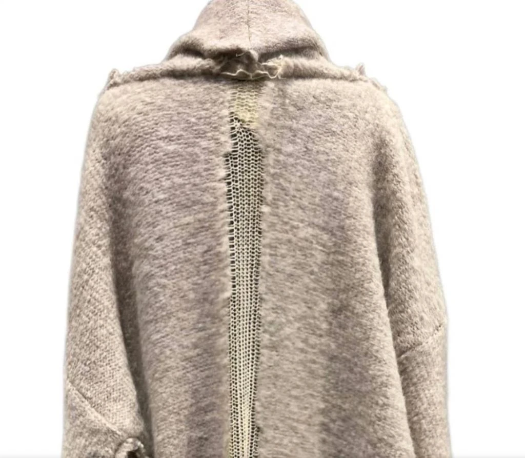 Amano by Lorena Laing Kimono Cardigan With Mesh In Pink/oat 2