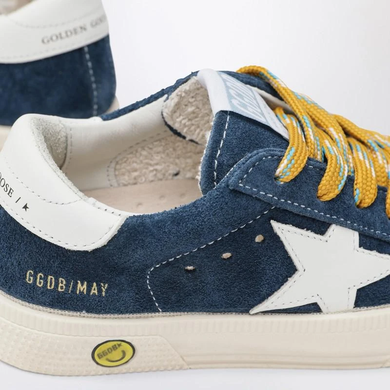 Golden Goose Low-top May sneakers in blue suede and white leather 5