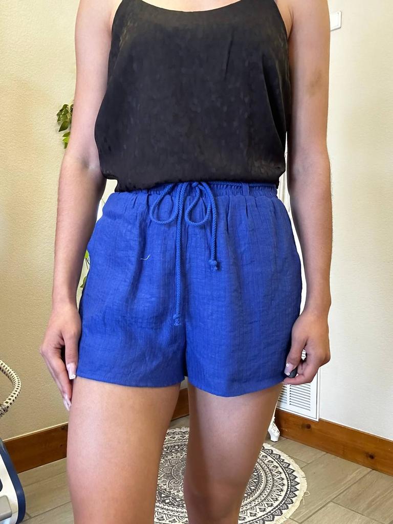 Blu Pepper Blu Pepper - Crinkled Ruffle Waist Draw String Shorts