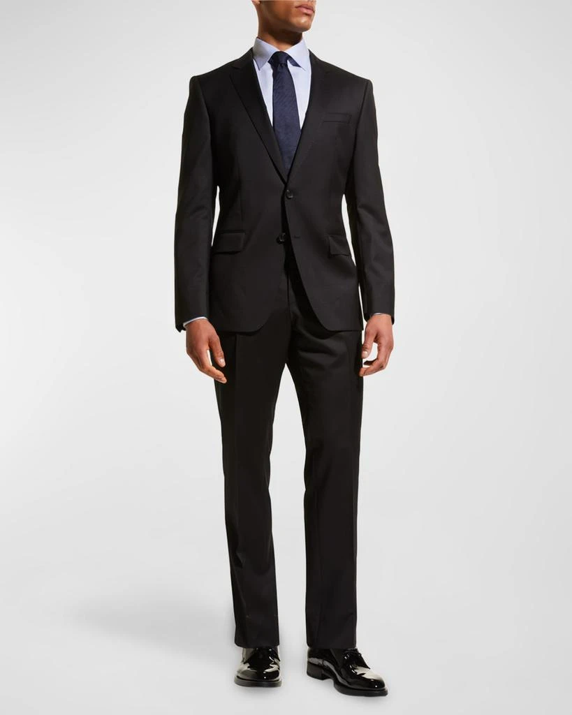 Hugo Boss Men's Stretch-Wool Basic Two-Piece Slim Fit Suit, Black 2