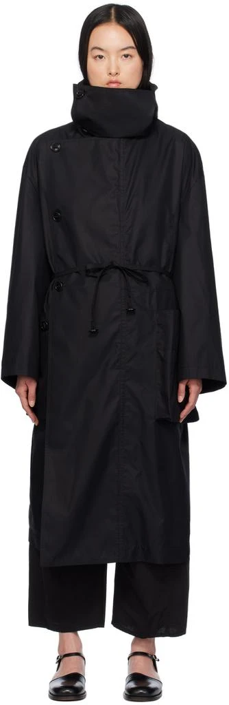 Lemaire Black Asymmetrical Coat 1