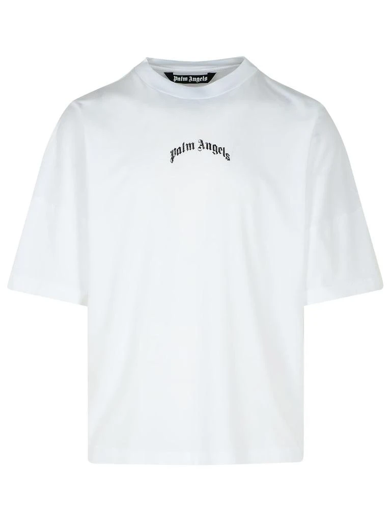 Palm Angels Palm Angels Curved-Logo Crewneck T-Shirt 1