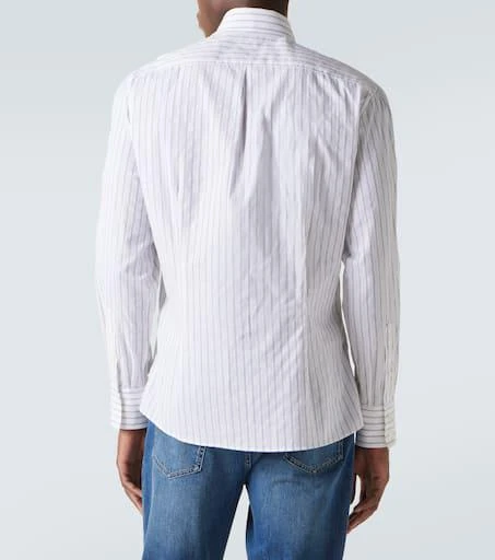 Brunello Cucinelli Striped cotton poplin shirt 4