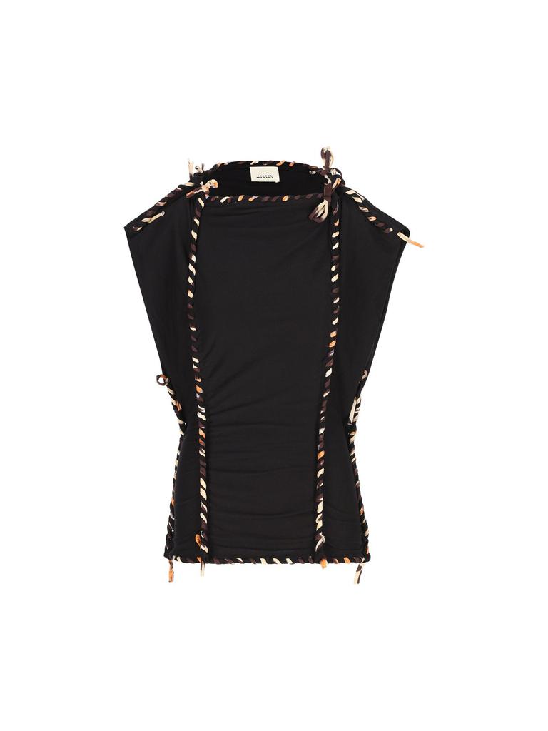 Isabel Marant Isabel Marant Zohra Woven Jersey Top