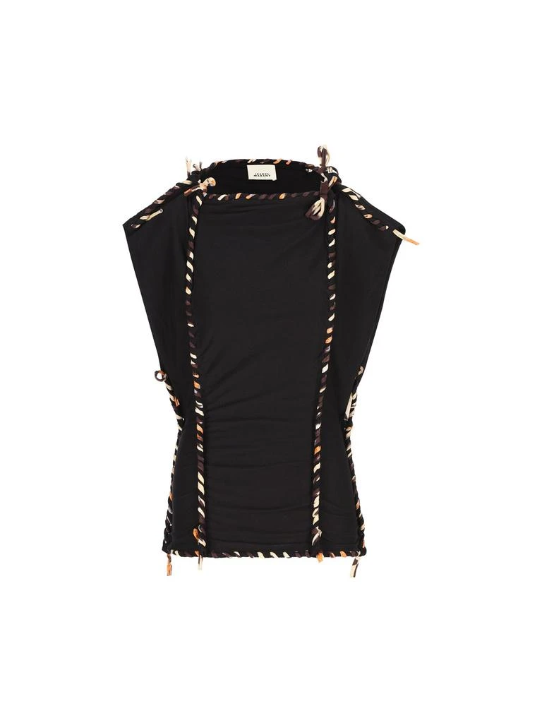 Isabel Marant Isabel Marant Zohra Woven Jersey Top 1