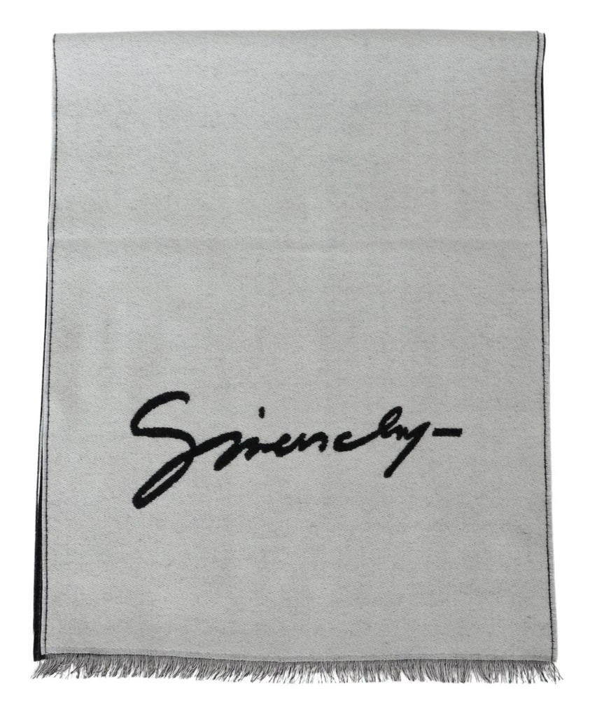Givenchy Elegant Monochrome Wool-Silk Blend Men's Scarf 3